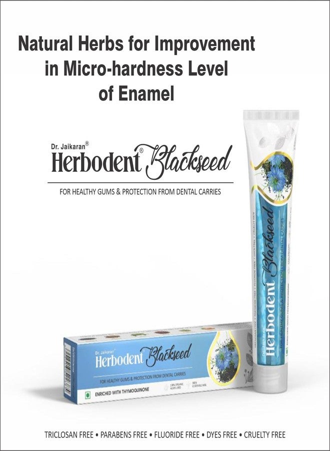 Herbodent® Blackseed Toothpaste - 100g Pack of 3 | with Natural Particles | THYMOQUINONE Improves Micro-Hardness Level of Enamel | Sensitivity & Cavities Protection | 7 Organic Herbs (Mint) - Image 4